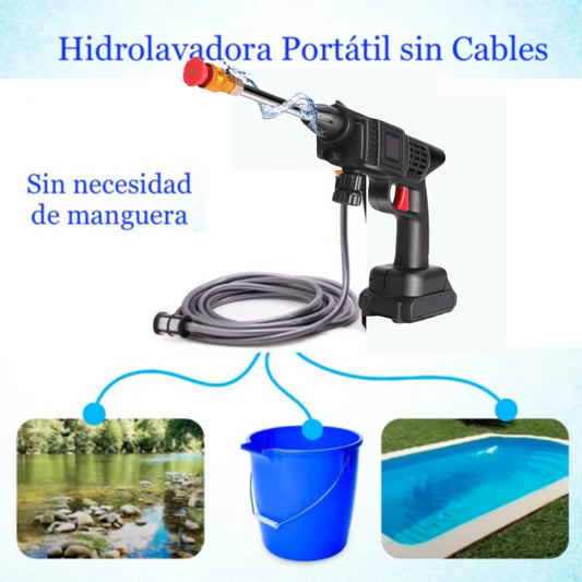 Hidrolavadora Portátil 2 en 1 – Gasta Menos, Limpia Más